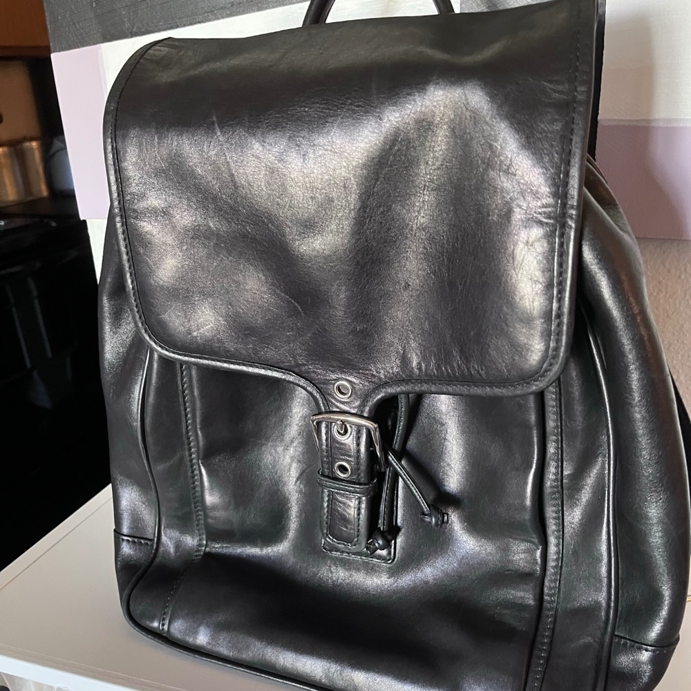 Coach Legacy Black Leather Medium/Large Backpack